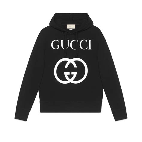 gucci gg loopback cotton hooded sweatshirt.|Gucci sweatshirt hooded.